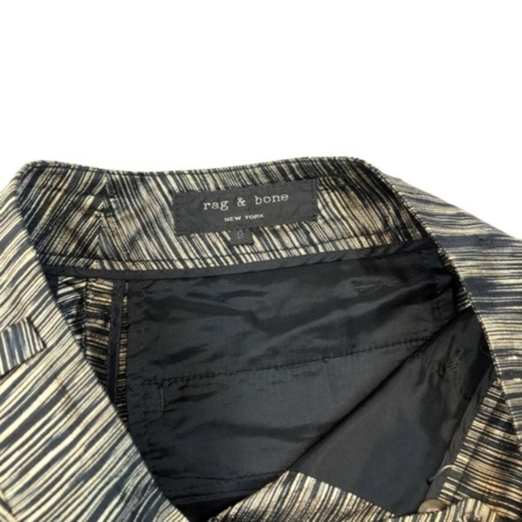 Rag & Bone Silk Black Gold Metallic Shorts - Picture 2 of 4